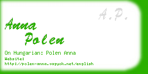 anna polen business card
